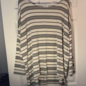Striped Gray and White Women's Tunic